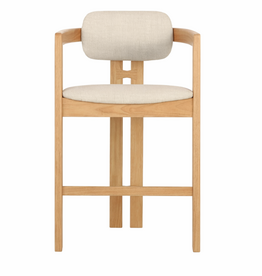 LH IMPORTS MANI COUNTER STOOL - BEIGE TWEED