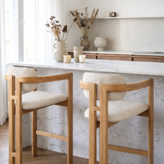 LH IMPORTS MANI COUNTER STOOL - BEIGE TWEED