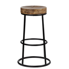 FLINT COUNTER STOOL WOOD AND METAL
