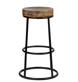 FLINT COUNTER STOOL WOOD AND METAL
