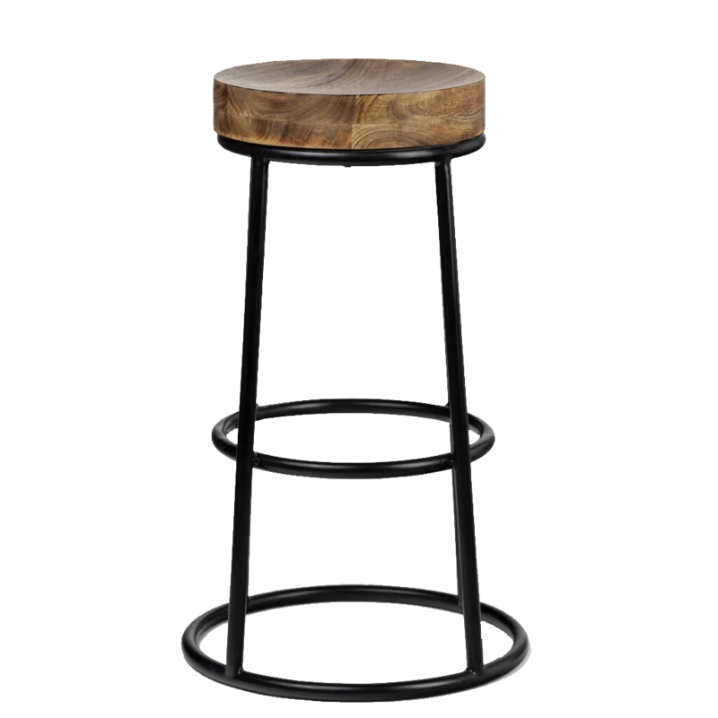 FLINT COUNTER STOOL WOOD AND METAL