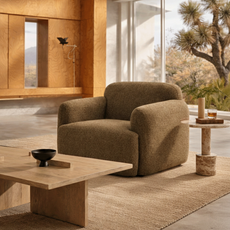 JULIUS ARM CHAIR PECAN BROWN