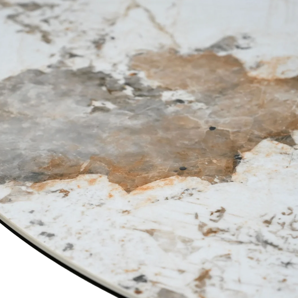 PETALO CERAMIC EXTENSION DINING TABLE ROUND 51" TO 83"