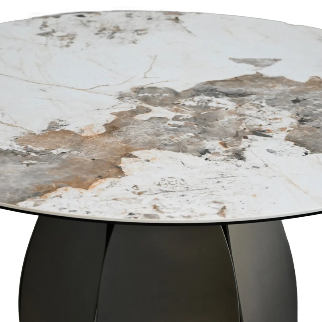 PETALO CERAMIC EXTENSION DINING TABLE ROUND 51" TO 83"