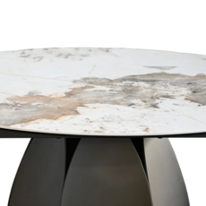 PETALO CERAMIC EXTENSION DINING TABLE ROUND 51" TO 83"