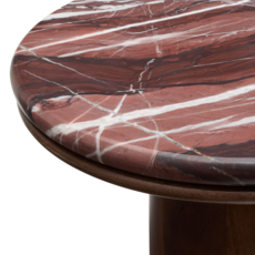 MERROW SIDE TABLE MARBLE RED