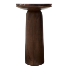MERROW SIDE TABLE MARBLE RED