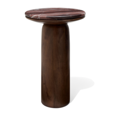 MERROW SIDE TABLE MARBLE RED