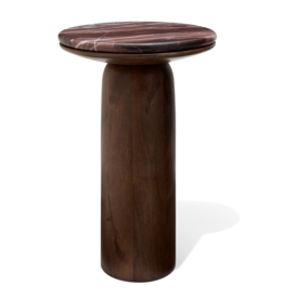 MERROW SIDE TABLE MARBLE RED