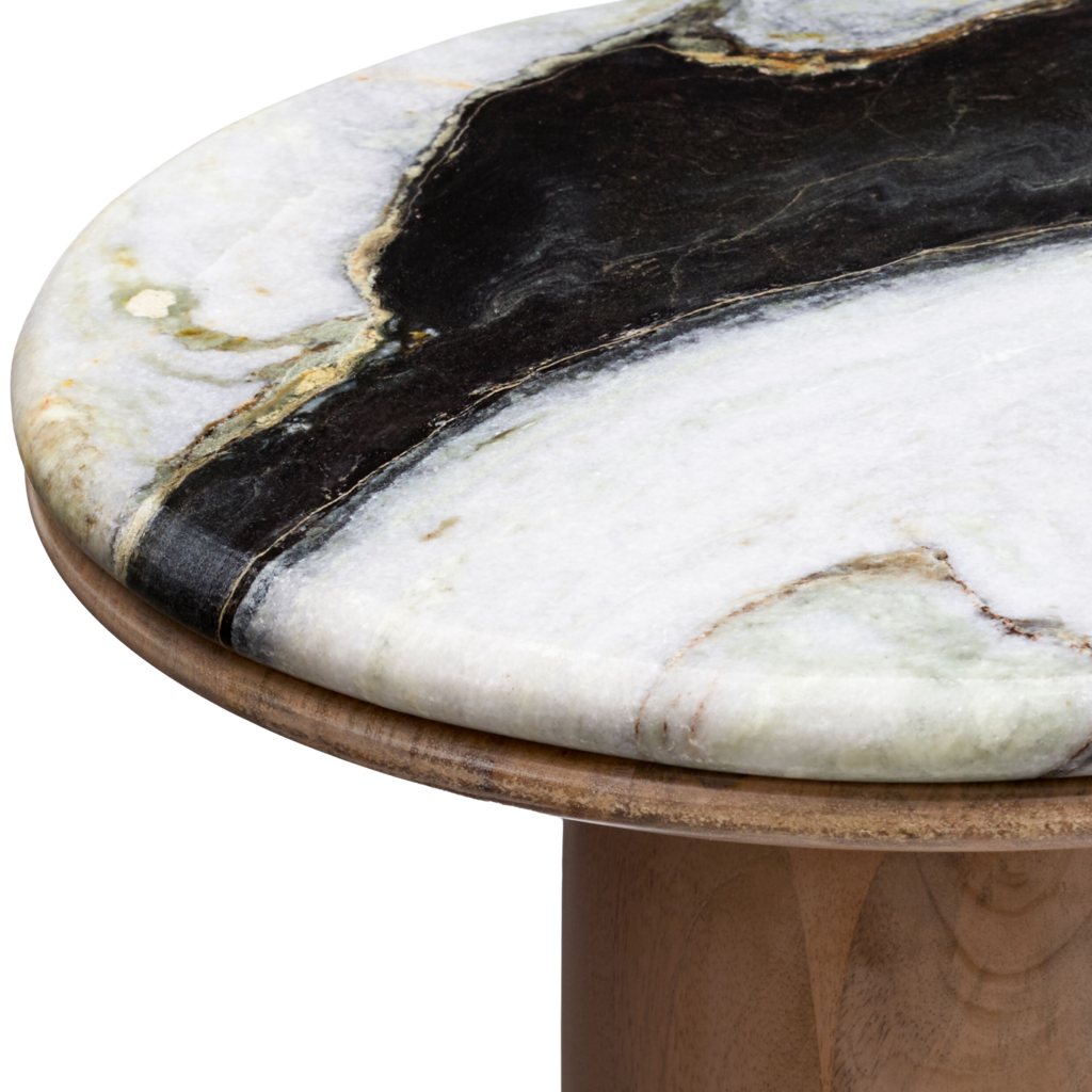 MERROW SIDE TABLE MARBLE BLACK