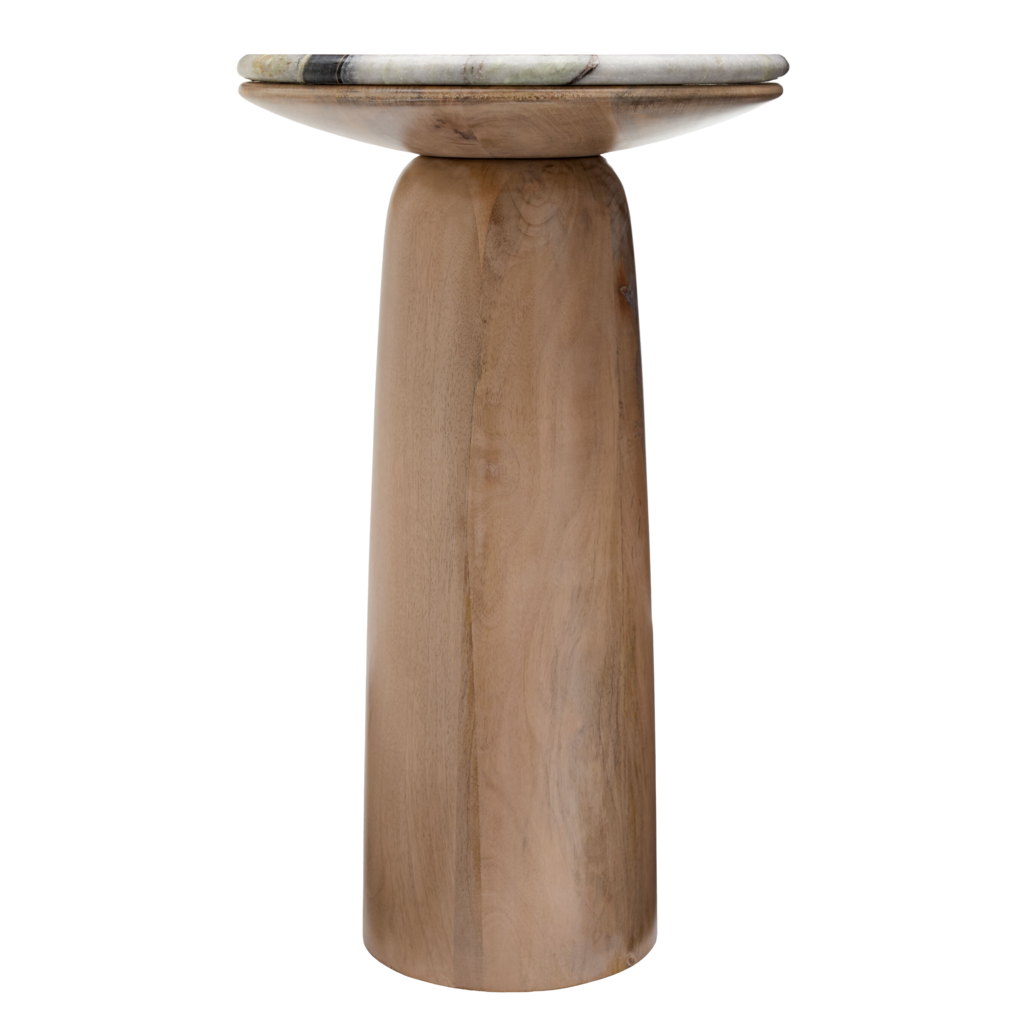 MERROW SIDE TABLE MARBLE BLACK