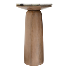 MERROW SIDE TABLE MARBLE BLACK