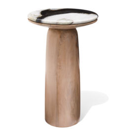 MERROW SIDE TABLE MARBLE BLACK