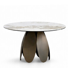 PETALO CERAMIC EXTENSION DINING TABLE ROUND 51" TO 83"