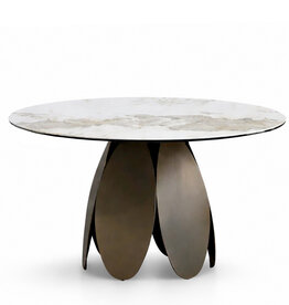 PETALO CERAMIC EXTENSION DINING TABLE ROUND 51" TO 83"