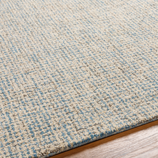 BREEZE WOOL 9' X 13' LIGHT BLUE OATMEAL GREY
