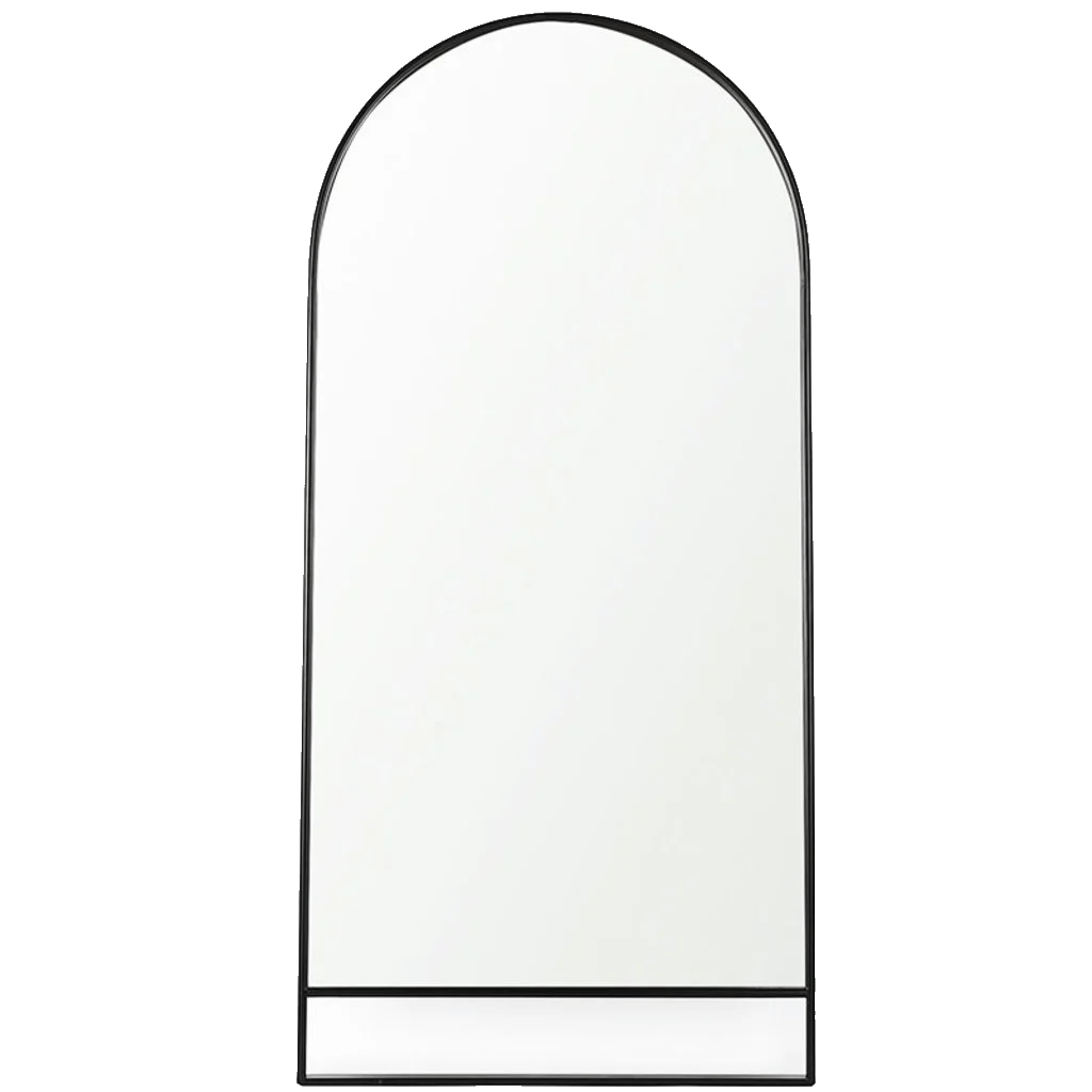 HERA ARCHED MIRROR METAL BLACK