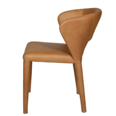 TOLA DINING CHAIR LEATHER COGNAC