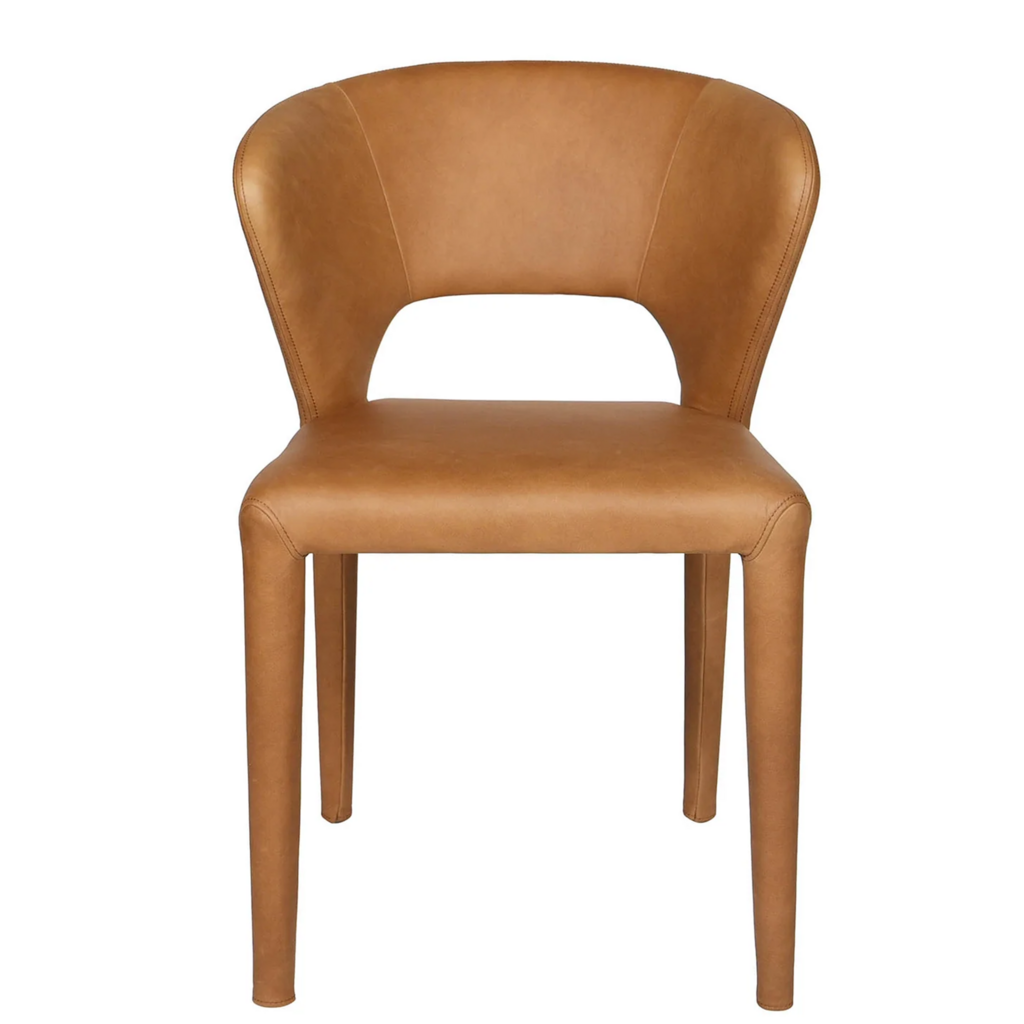 TOLA DINING CHAIR LEATHER COGNAC