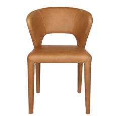 TOLA DINING CHAIR LEATHER COGNAC