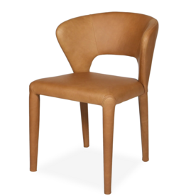 TOLA DINING CHAIR LEATHER COGNAC