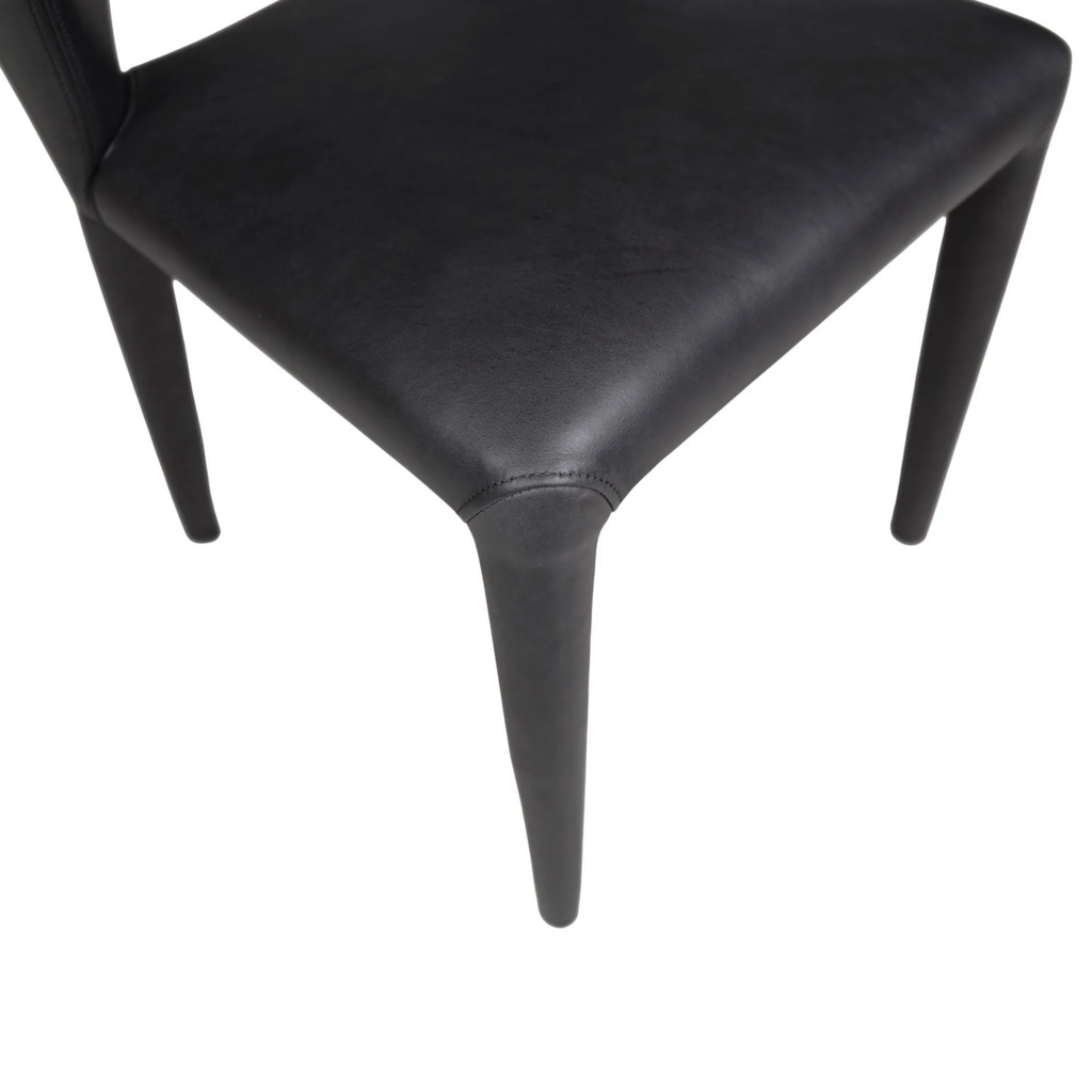 TOLA DINING CHAIR LEATHER BLACK
