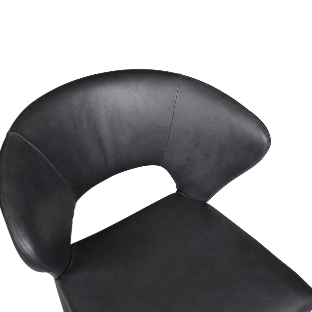 TOLA DINING CHAIR LEATHER BLACK