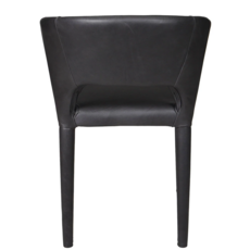TOLA DINING CHAIR LEATHER BLACK