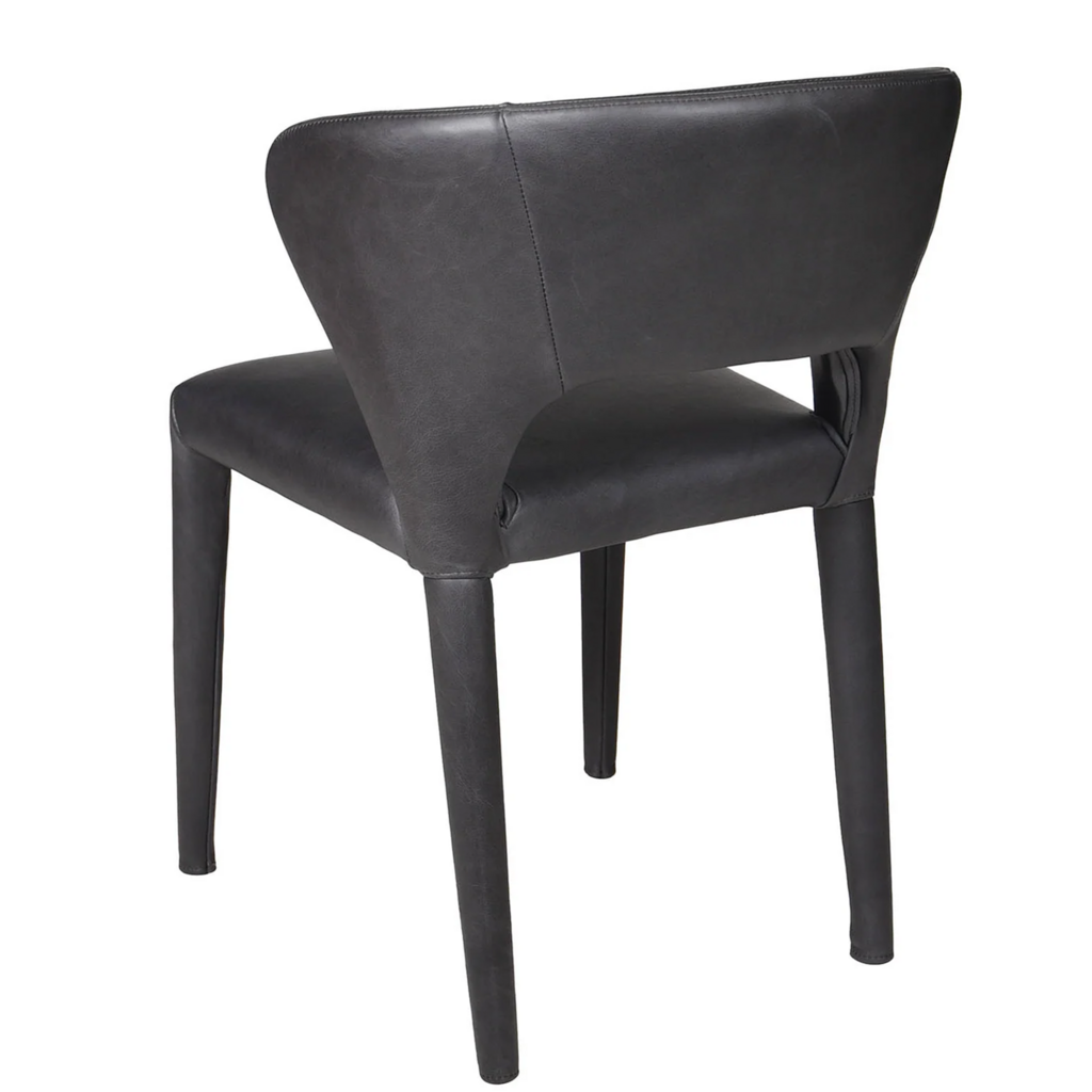 TOLA DINING CHAIR LEATHER BLACK