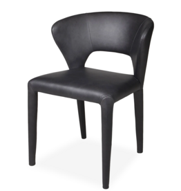 TOLA DINING CHAIR LEATHER BLACK
