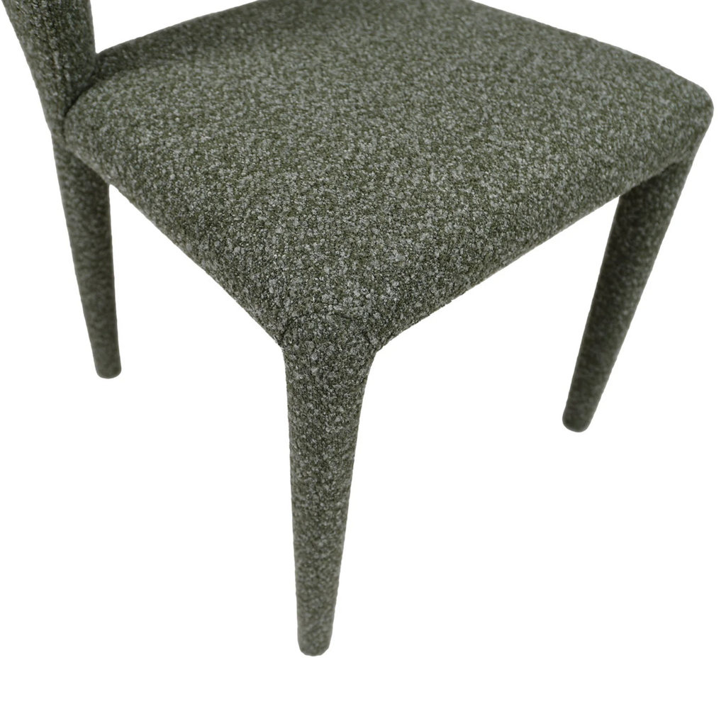 TOLA DINING CHAIR TEXTURAL FABRIC GREEN