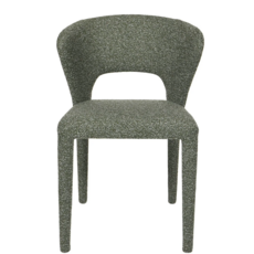 TOLA DINING CHAIR TEXTURAL FABRIC GREEN