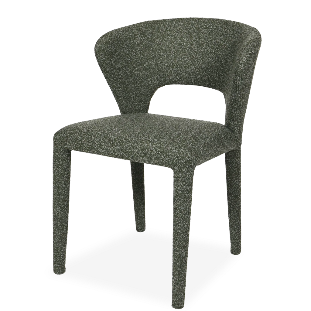 TOLA DINING CHAIR TEXTURAL FABRIC GREEN