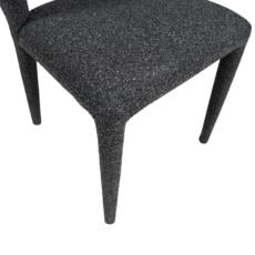 TOLA DINING CHAIR TEXTURAL FABRIC GREY
