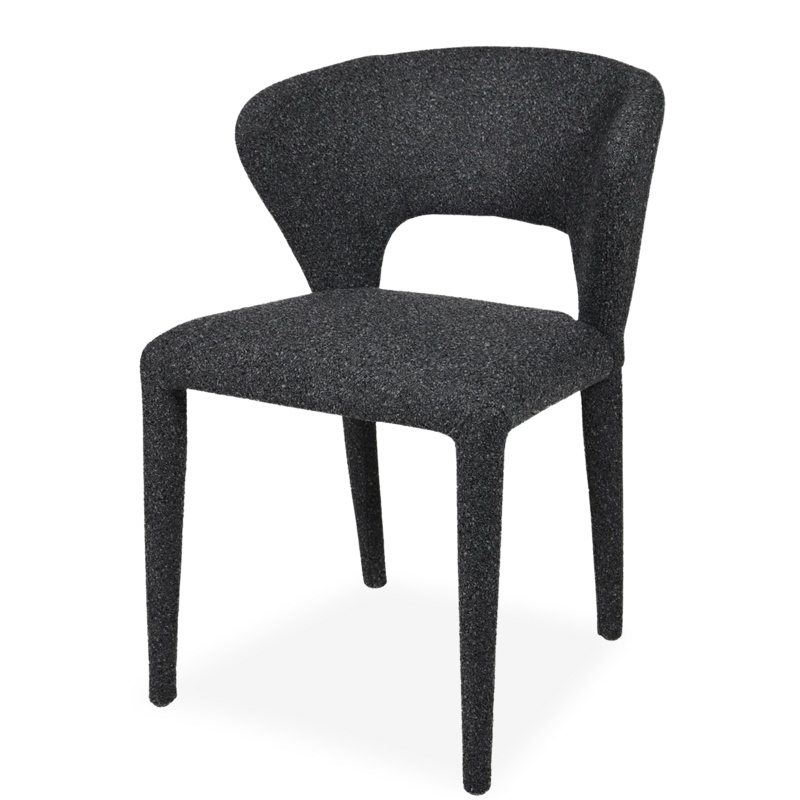 TOLA DINING CHAIR TEXTURAL FABRIC GREY