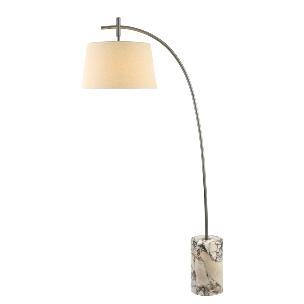 AURELIA FLOOR LAMP MARBLE BASE BROWN