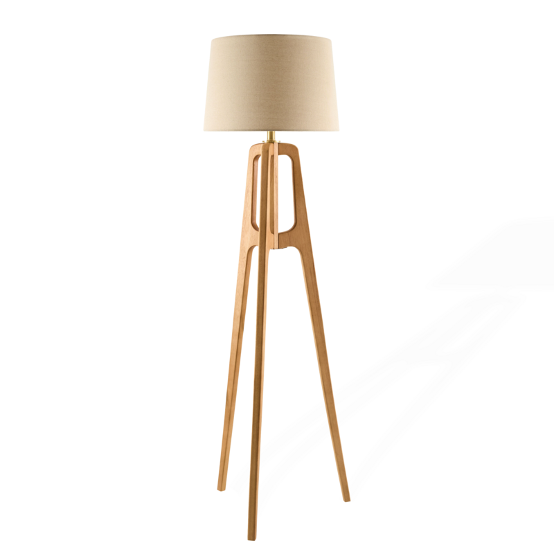 FINN FLOOR LAMP WOOD NATURAL