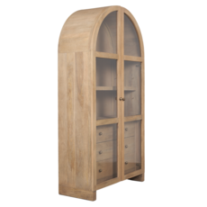 ONWARD 2 DOOR ARCHED CABINET NATURAL