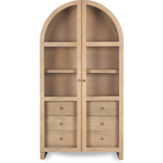 ONWARD 2 DOOR ARCHED CABINET NATURAL