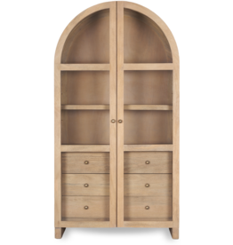 ONWARD 2 DOOR ARCHED CABINET NATURAL