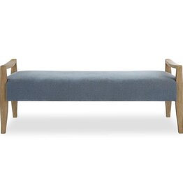 OCEANSIDE UPHOLSTERED BENCH BLUE