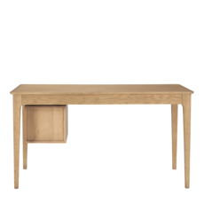 LANA DESK OAK WOOD w/4 DRAWERS