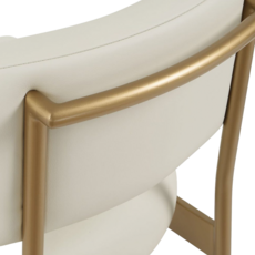 LUCA COUNTER STOOL LEATHER AND METAL GOLD