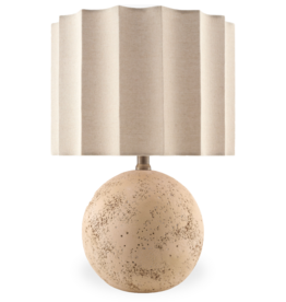 BAMBI TABLE LAMP PLEATED TRAVERTINE-EFFECT