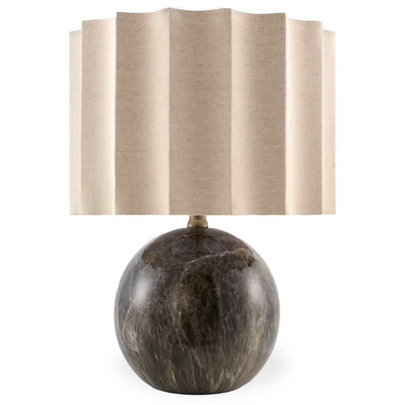 BAMBI TABLE LAMP PLEATED MARBLE EFFECT