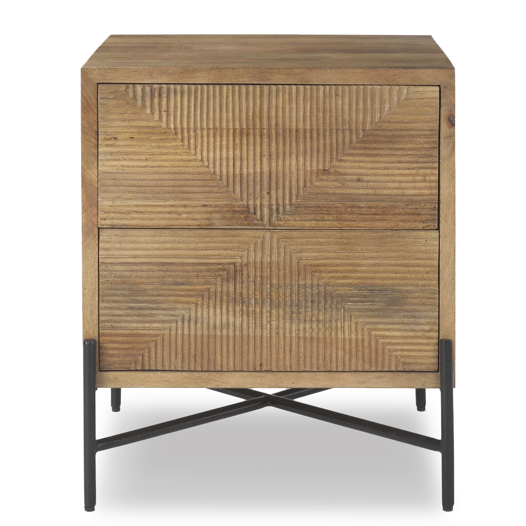 JUSTICE 2 DRAWER SIDE TABLE