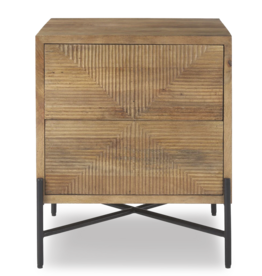 JUSTICE 2 DRAWER SIDE TABLE