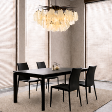 VIKING CERAMIC EXTENSION DINING TABLE GREY 59" TO 79"