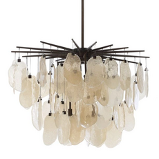 DIBBLE 8 LIGHT GLASS CHANDELIER CHAMPAGNE