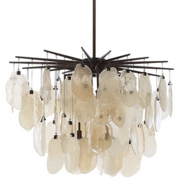 DIBBLE 8 LIGHT GLASS CHANDELIER CHAMPAGNE